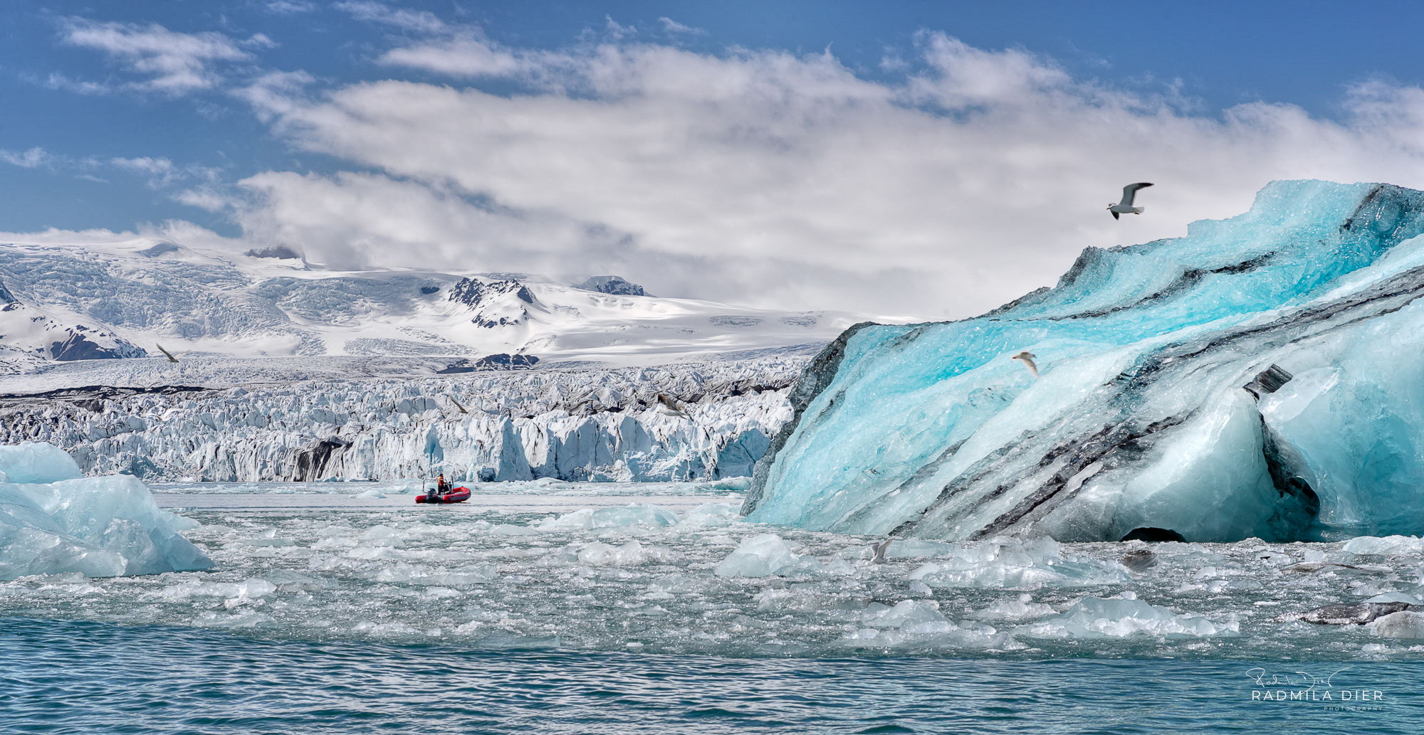 Gletscher Lagune Island Fotoreise mit Radmila Dier Kerl