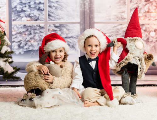 Weihnachtliches Fotoshooting für Kinder